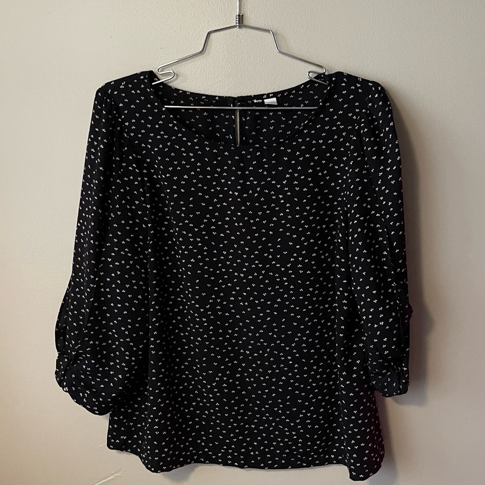LC Lauren Conrad Bow Flared Sleeve Top - Women's Medium